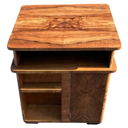 BEAUTIFUL ART DECO WALNUT COCKTAIL DRINKS DRY BAR TABLE ENGLAND C1930