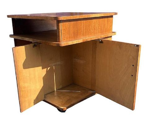 BEAUTIFUL ART DECO WALNUT COCKTAIL DRINKS DRY BAR TABLE ENGLAND C1930 - ADDITIONAL PHOTO 3