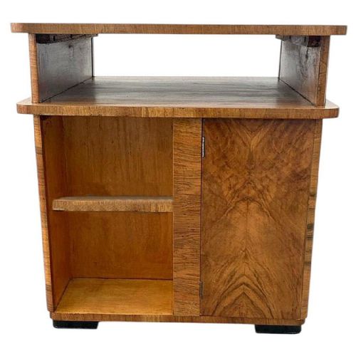 BEAUTIFUL ART DECO WALNUT COCKTAIL DRINKS DRY BAR TABLE ENGLAND C1930 - ADDITIONAL PHOTO 4