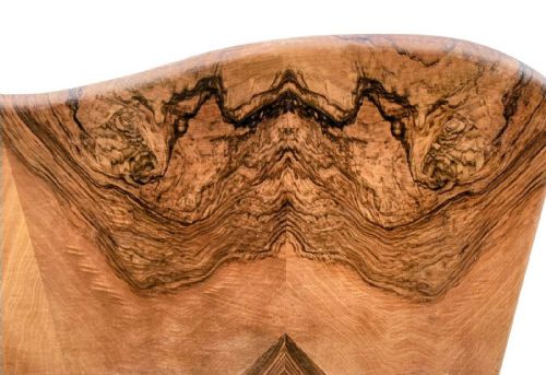 ART DECO HEAVILY FIGURED DOUBLE WALNUT BED C1930 - ADDITIONAL PHOTO 2