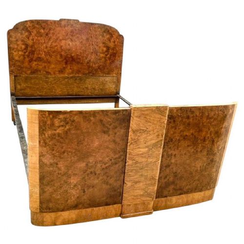 ART DECO WALNUT DOUBLE BED C1930 - ADDITIONAL PHOTO 1