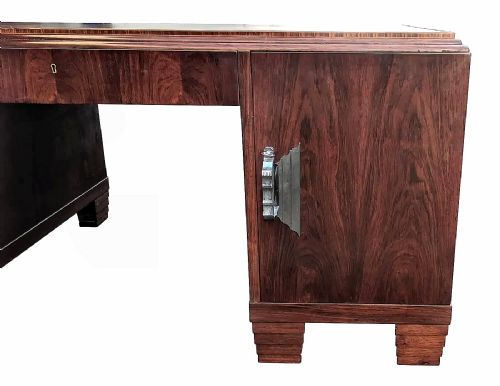 ART DECO IMPRESSIVE MODERNIST PARTNERS DESK FRENCH C1930 - ADDITIONAL PHOTO 4