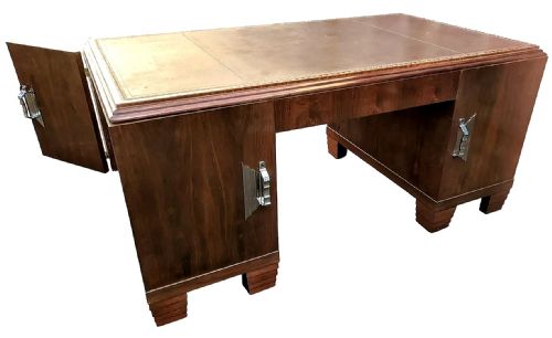 ART DECO IMPRESSIVE MODERNIST PARTNERS DESK FRENCH C1930 - ADDITIONAL PHOTO 8