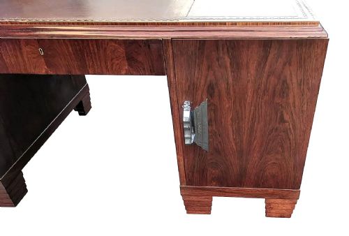 ART DECO IMPRESSIVE MODERNIST PARTNERS DESK FRENCH C1930 - ADDITIONAL PHOTO 11