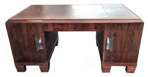 ART DECO IMPRESSIVE MODERNIST PARTNERS DESK FRENCH C1930 - ADDITIONAL PHOTO 14