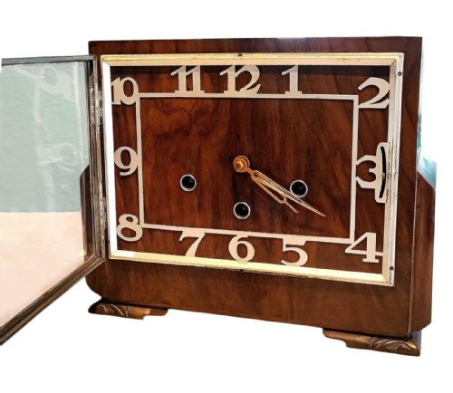 ART DECO 8 DAY WHITTINGTON WESTMINSTER FULLY WORKING MANTLE CLOCK C1930 - ADDITIONAL PHOTO 4