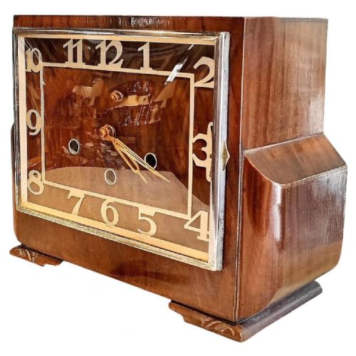 ART DECO 8 DAY WHITTINGTON WESTMINSTER FULLY WORKING MANTLE CLOCK C1930 - ADDITIONAL PHOTO 7
