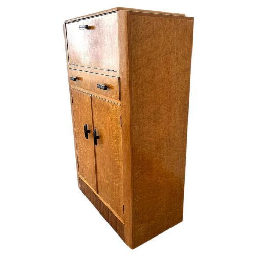 ART DECO BIRD'SEYE MAPLE COCKTAIL CABINET C1930S - ADDITIONAL PHOTO 4