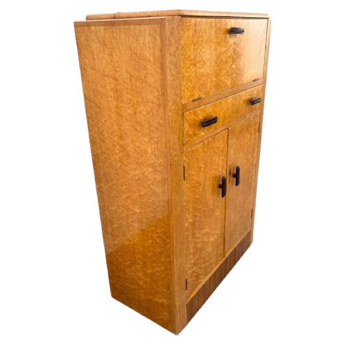 ART DECO BIRD'SEYE MAPLE COCKTAIL CABINET C1930S - ADDITIONAL PHOTO 5