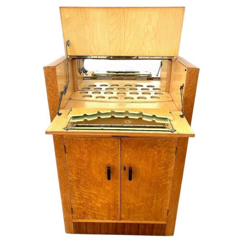 ART DECO BIRD'SEYE MAPLE COCKTAIL CABINET C1930S - ADDITIONAL PHOTO 6