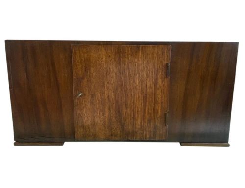 IMPRESSIVE LARGE ART DECO WALNUT CHIMING MANTEL CLOCK BY HALLER C1935 - ADDITIONAL PHOTO 9