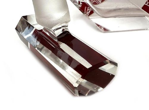 ART DECO GLASS PERFUME BOTTLE BY KARL PALDA C1930 - ADDITIONAL PHOTO 2