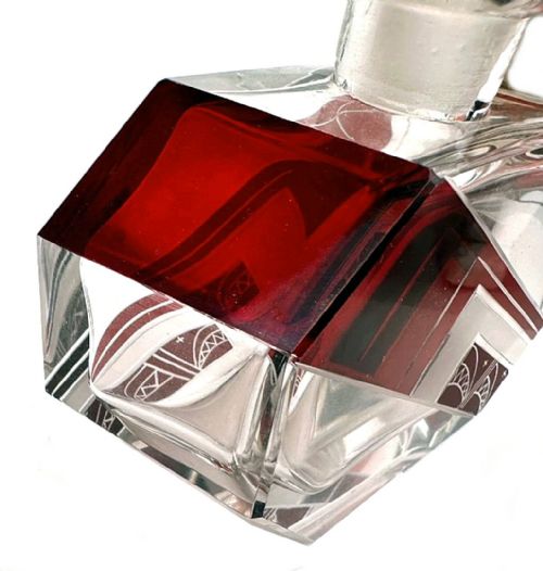 ART DECO GLASS PERFUME BOTTLE BY KARL PALDA C1930 - ADDITIONAL PHOTO 4