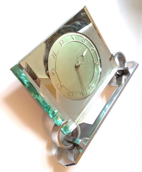 IMPRESSIVE ART DECO MODERNIST WIND UP MANTLE CLOCK BY SMITHS CLOCKMAKERS C1930 - ADDITIONAL PHOTO 1