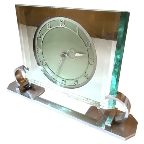 IMPRESSIVE ART DECO MODERNIST WIND UP MANTLE CLOCK BY SMITHS CLOCKMAKERS C1930 - ADDITIONAL PHOTO 6