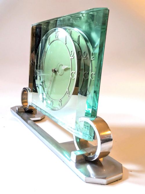 IMPRESSIVE ART DECO MODERNIST WIND UP MANTLE CLOCK BY SMITHS CLOCKMAKERS C1930 - ADDITIONAL PHOTO 7