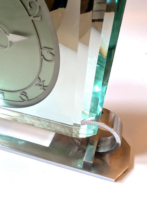 IMPRESSIVE ART DECO MODERNIST WIND UP MANTLE CLOCK BY SMITHS CLOCKMAKERS C1930 - ADDITIONAL PHOTO 8