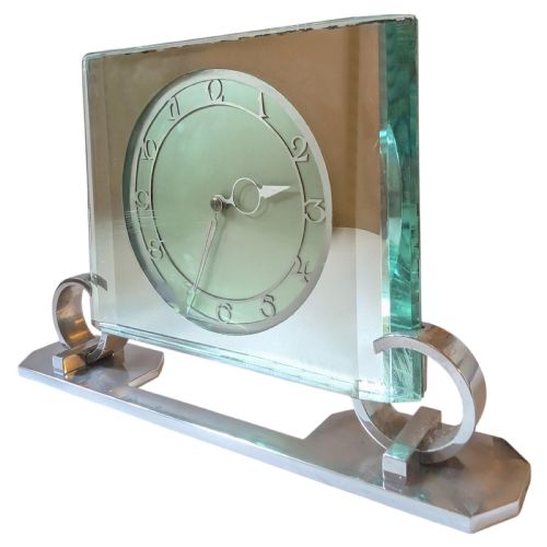 IMPRESSIVE ART DECO MODERNIST WIND UP MANTLE CLOCK BY SMITHS CLOCKMAKERS C1930 - ADDITIONAL PHOTO 9
