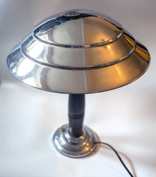 MODERNIST MACHINE AGE CHROME DESK LAMP C1930 - ADDITIONAL PHOTO 6