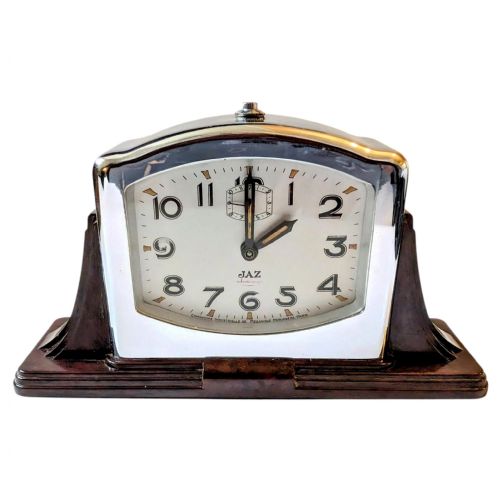 ART DECO BAKELITE DESK CLOCK BY JAZ FRANCE C1930 - ADDITIONAL PHOTO 3