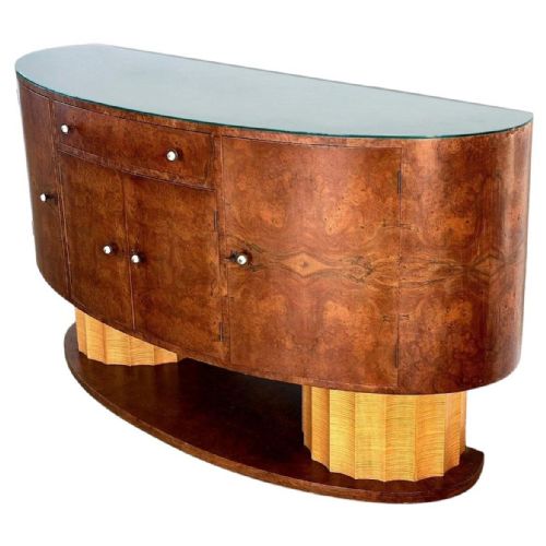 SPECTACULAR ART DECO SIDEBOARD IN WALNUT SYCAMORE BY HILLE C1930 - ADDITIONAL PHOTO 2