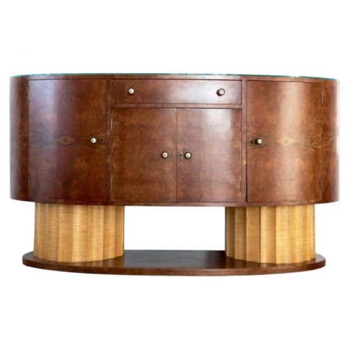 SPECTACULAR ART DECO SIDEBOARD IN WALNUT SYCAMORE BY HILLE C1930 - ADDITIONAL PHOTO 4
