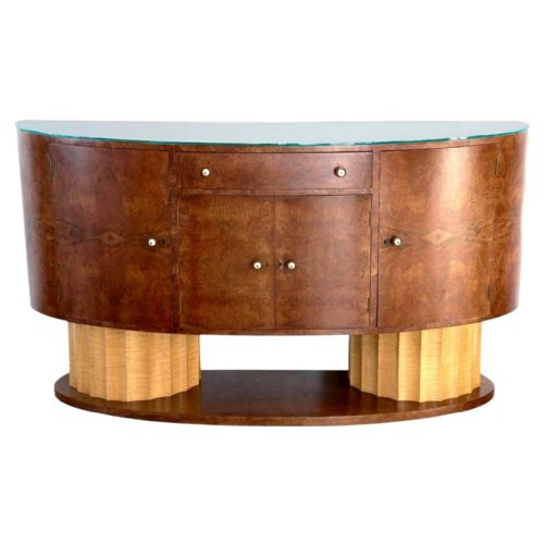 SPECTACULAR ART DECO SIDEBOARD IN WALNUT SYCAMORE BY HILLE C1930 - ADDITIONAL PHOTO 5