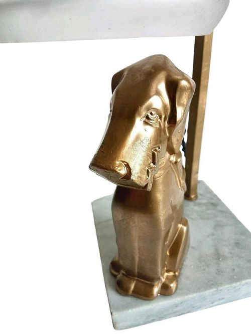 ART DECO FRENCH NOVELTY DOG PARROT TABLE LAMP FRANCE C1935 - ADDITIONAL PHOTO 10