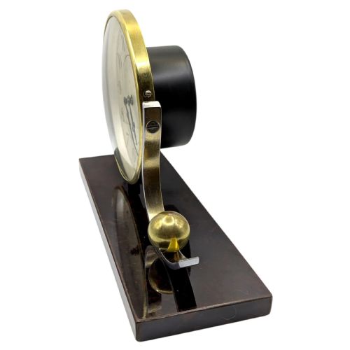ART DECO 30HR DESK CLOCK ON A BAKELITE BASE FULLY SERVICED C1930 - ADDITIONAL PHOTO 3