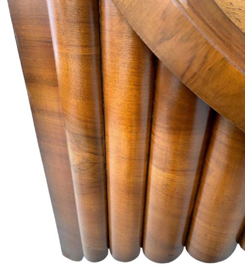 STUNNING ART DECO WALNUT 'ROCKET CABINET' VITRINE ENGLISH C1930 - ADDITIONAL PHOTO 5