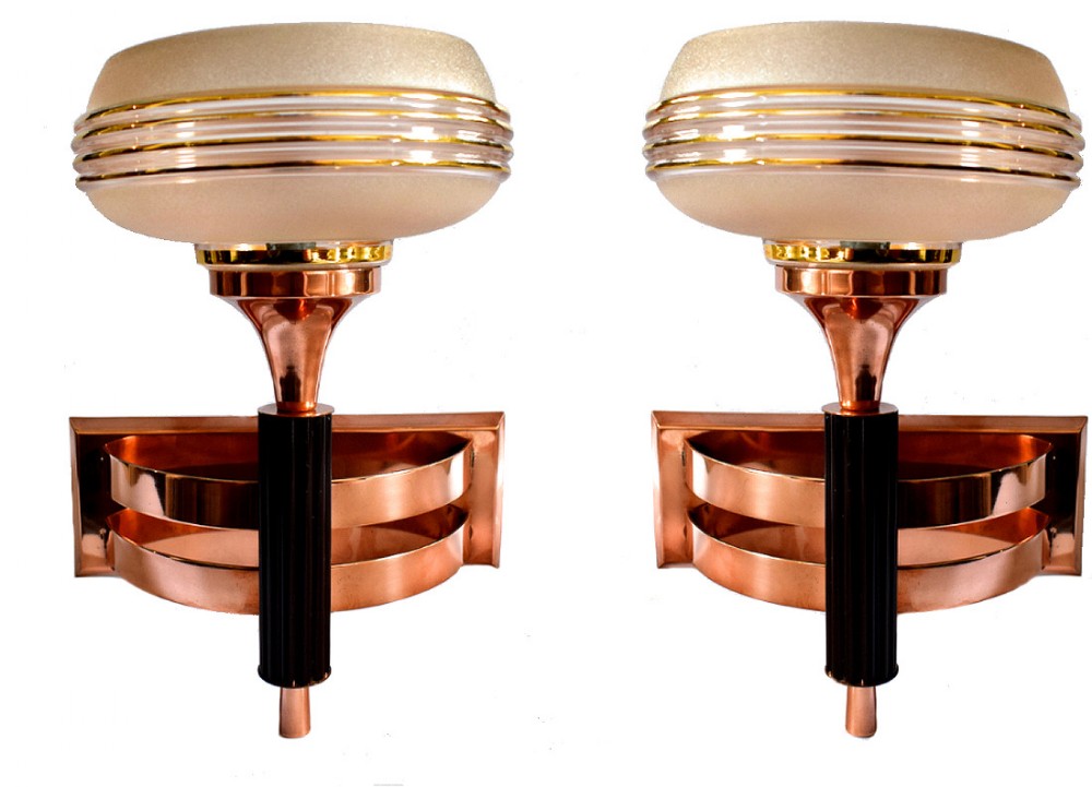 Art Deco Machine Age Wall Lights