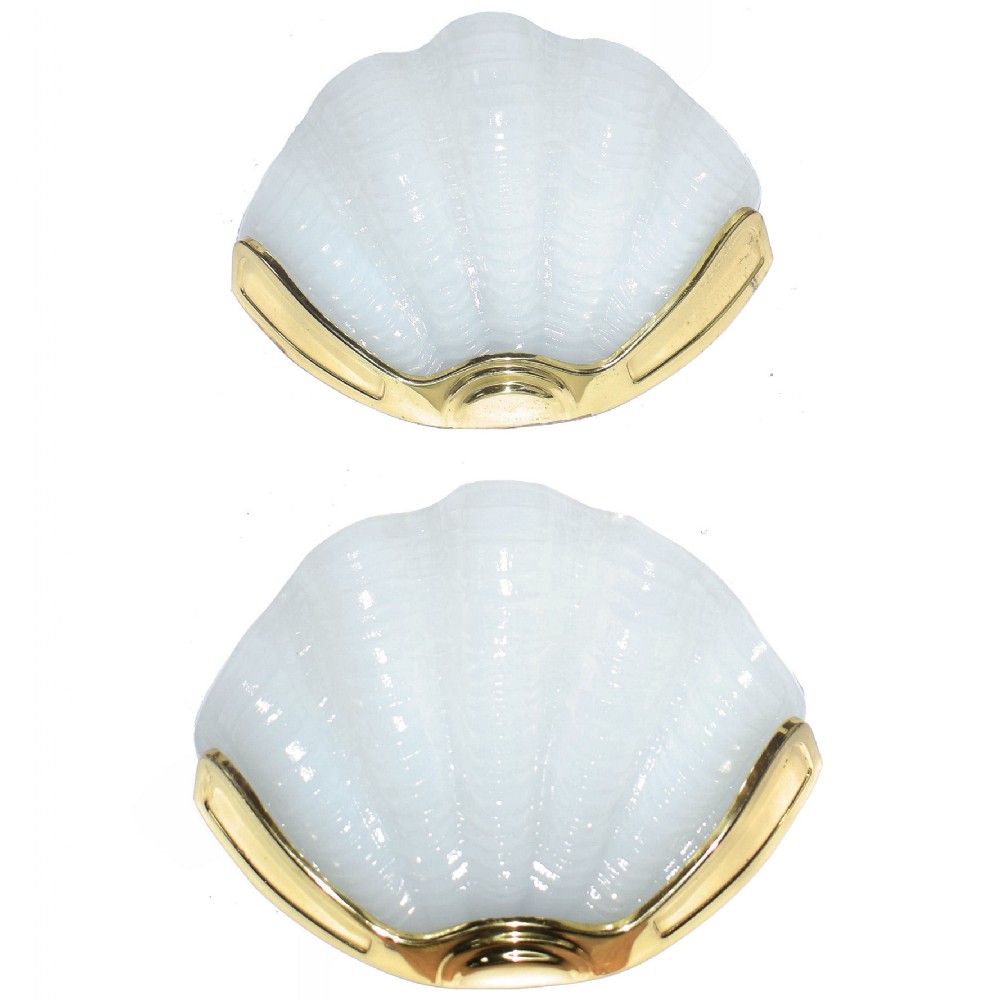 Art Deco Pair of Opaque Wall Lights, Sconces