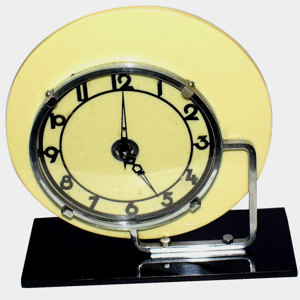 Art Deco Modernist English Clock by GEC