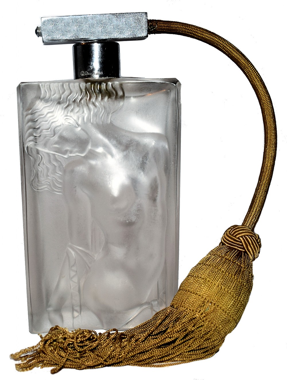 Huge Art Deco Hoffman Atomizer with Silhouette Nude