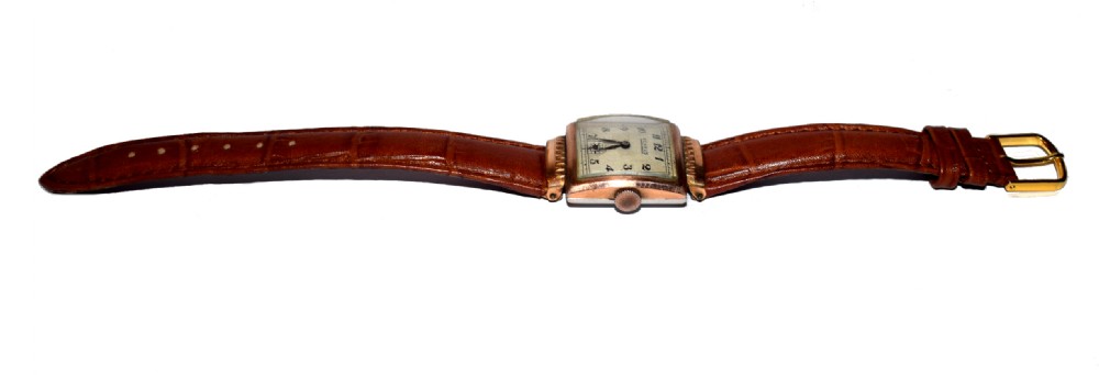 Art Deco Gents Gold plated Watch, SWISS 17 jewels View VII