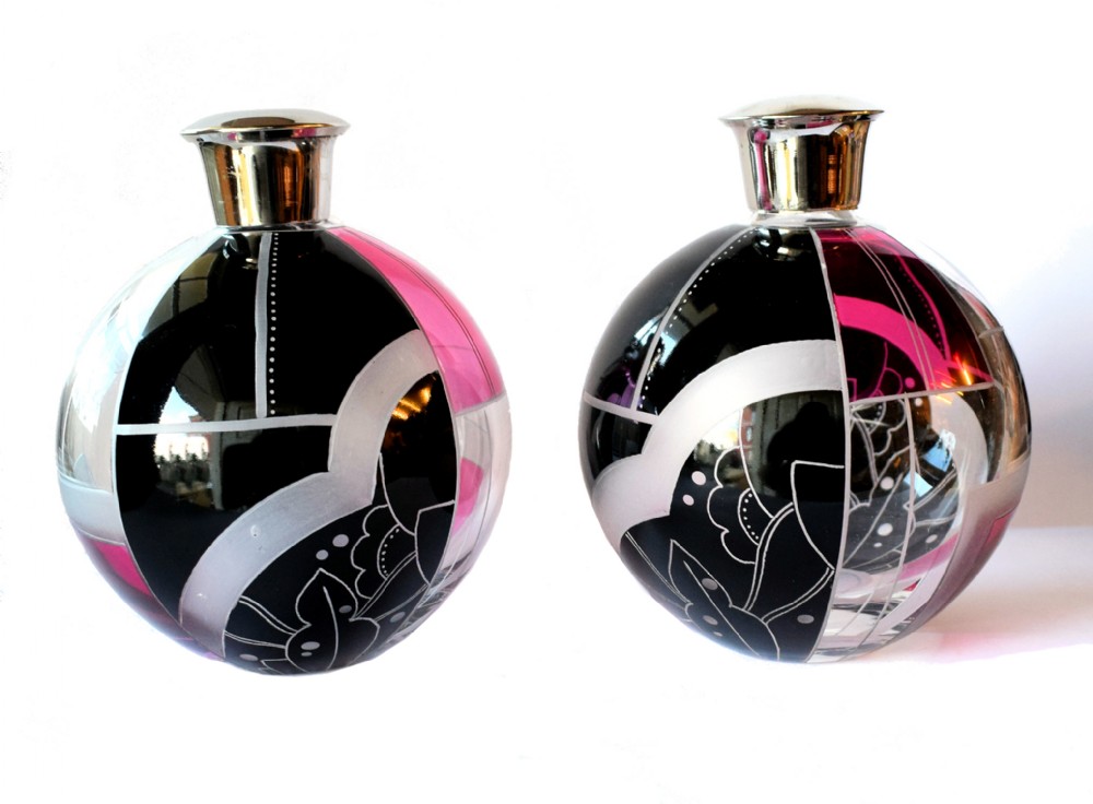 Pair of Art Deco Perfume Bottles