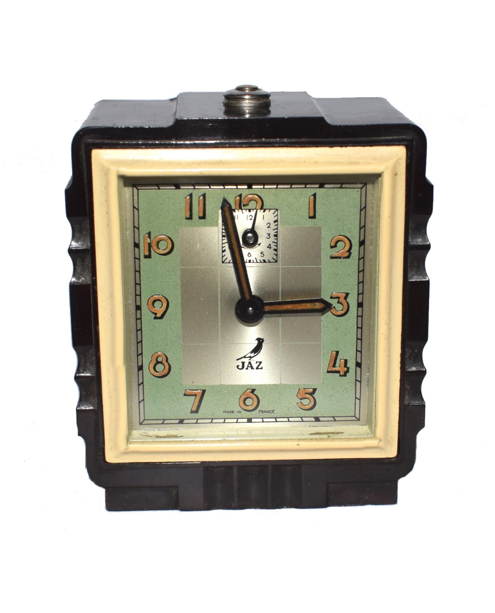 Art Deco 1930's French Bakelite Miniature Alarm Clock