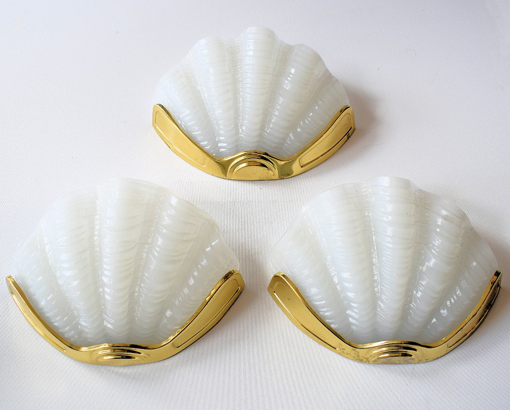 A Matching Set Of Three Art Deco Wall Lights 