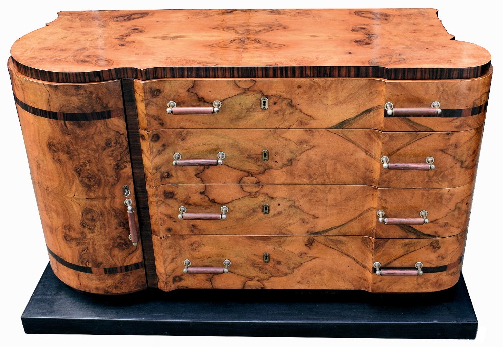 High Styled Art Deco Italian Sideboard, circa 1930