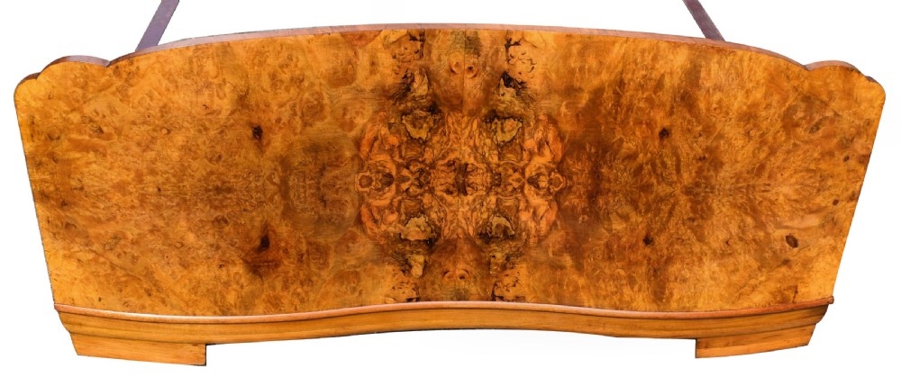 Original 1930's Art Deco Odeon Walnut Double Bed View II