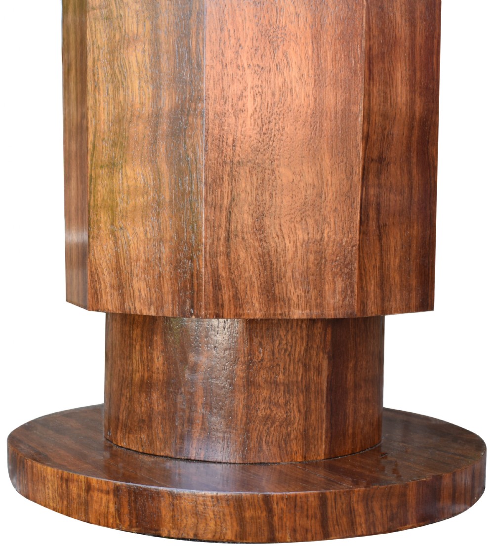 Art Deco English Walnut Pedestal Column View VI