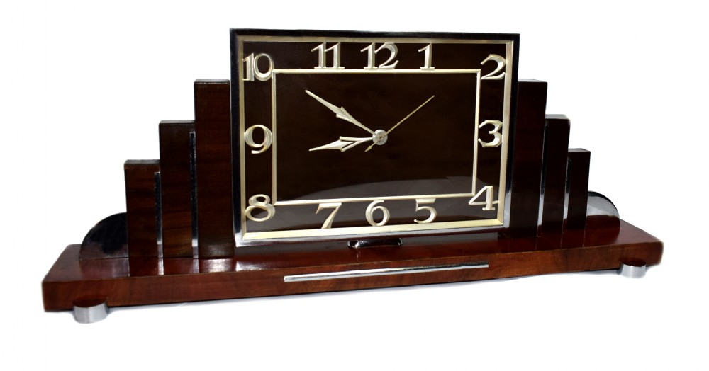 Large And Impressive 1930's Art Deco Mantle Clock