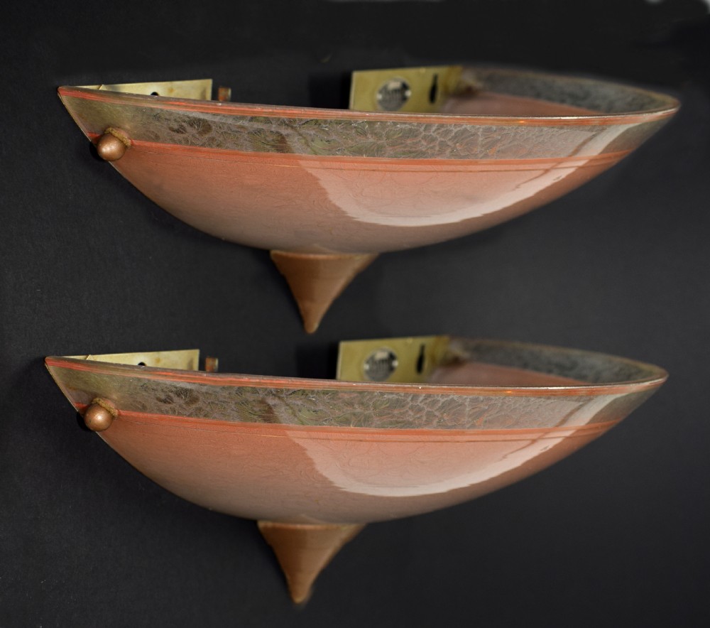 Matching Pair of 1930's Art Deco Wall Lights View II