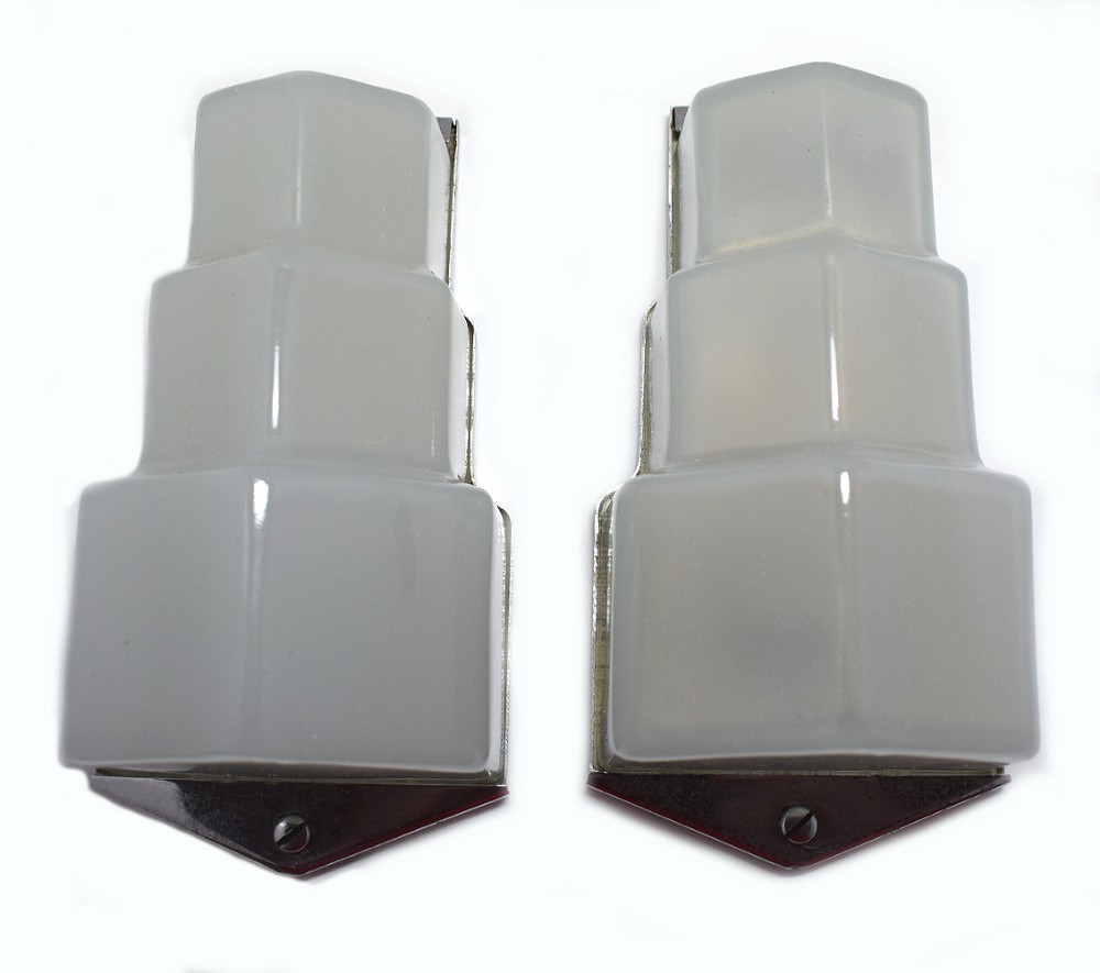 Pair of Art Deco Skyscraper Wall Lights