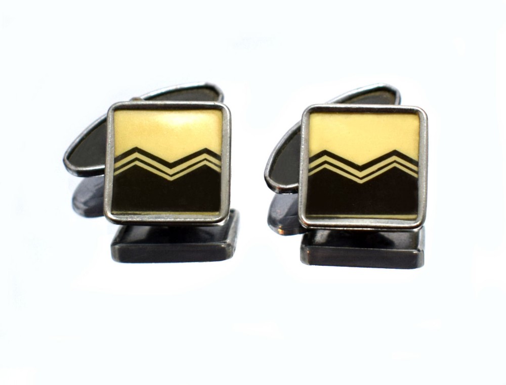 Art Deco Mens Geometric Cufflinks
