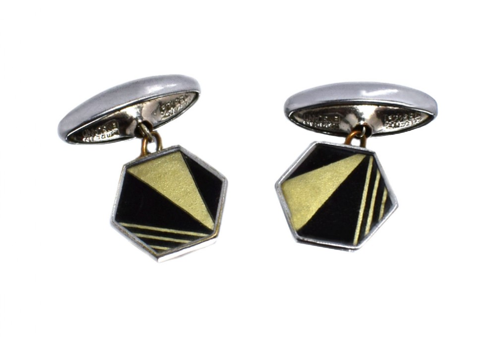 Art Deco Mens Geometric Cufflinks