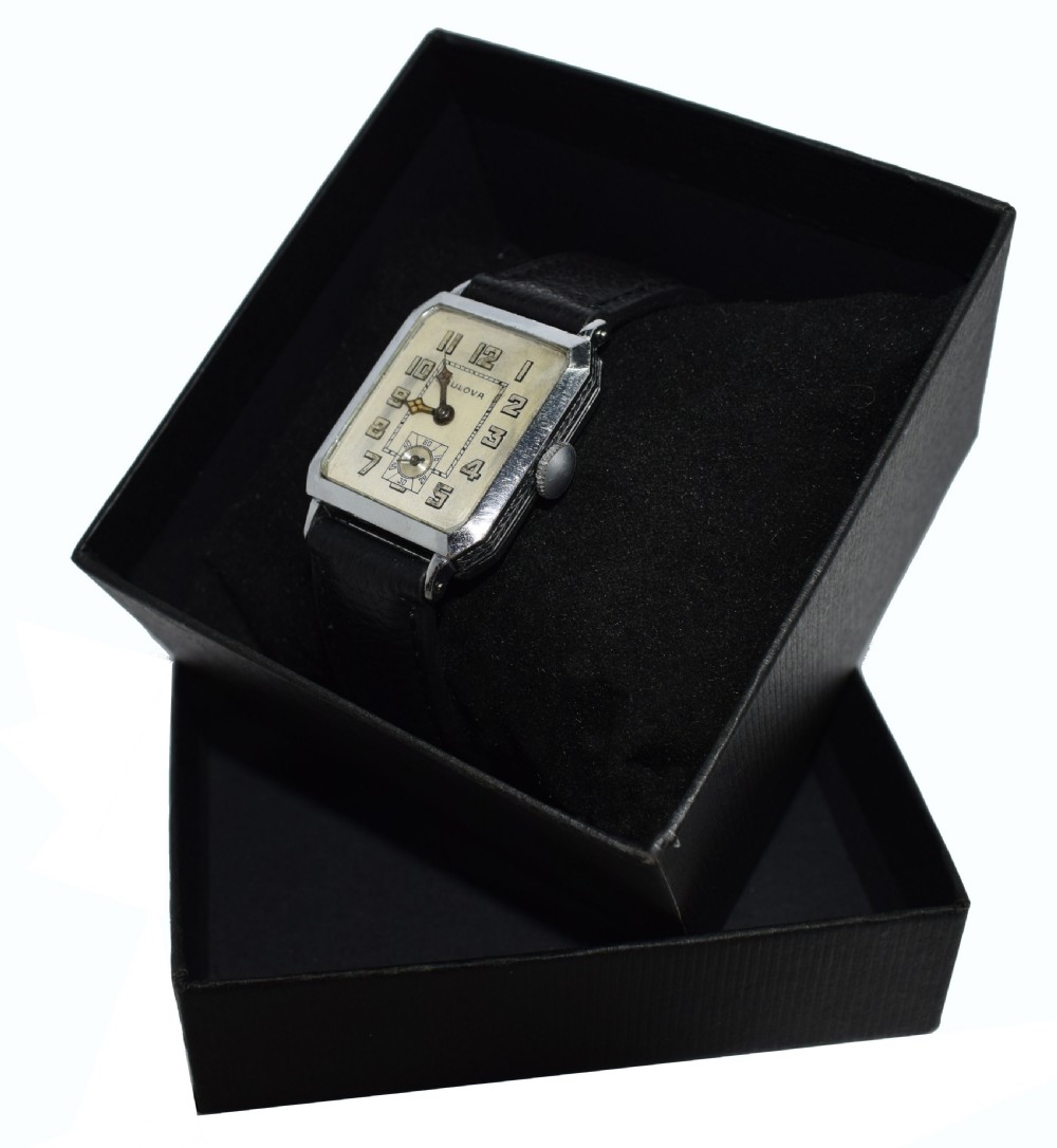 Men's 1928 Art Deco 14-Karat Gold Filled Bulova Wristwatch View VIII