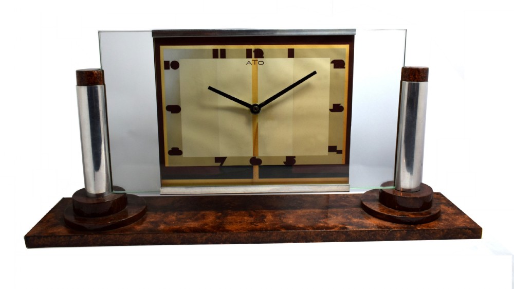 Large Art Deco Modernist Clock By ATO