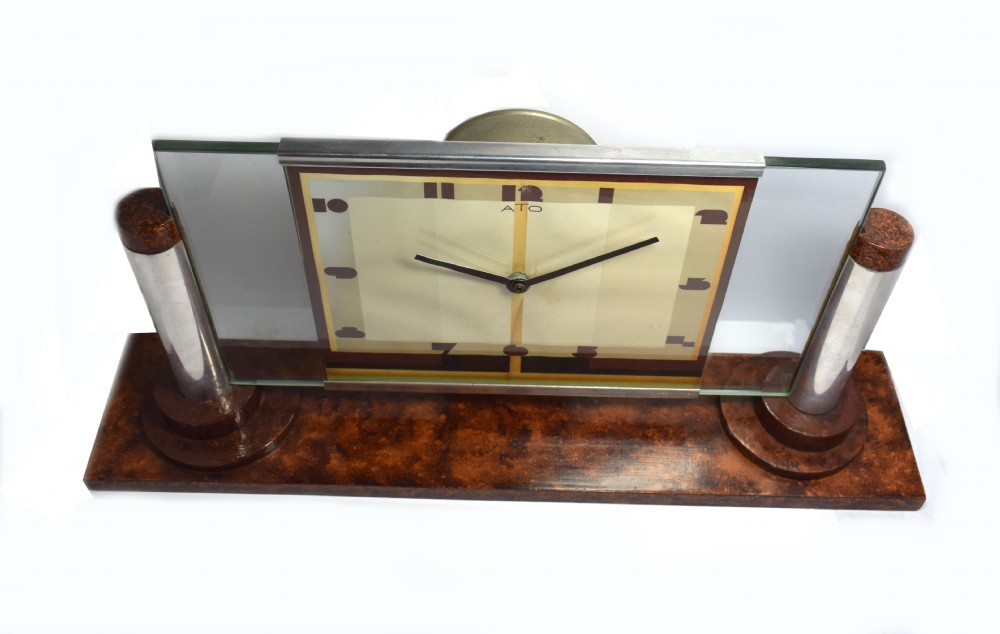 Large Art Deco Modernist Clock By ATO View II