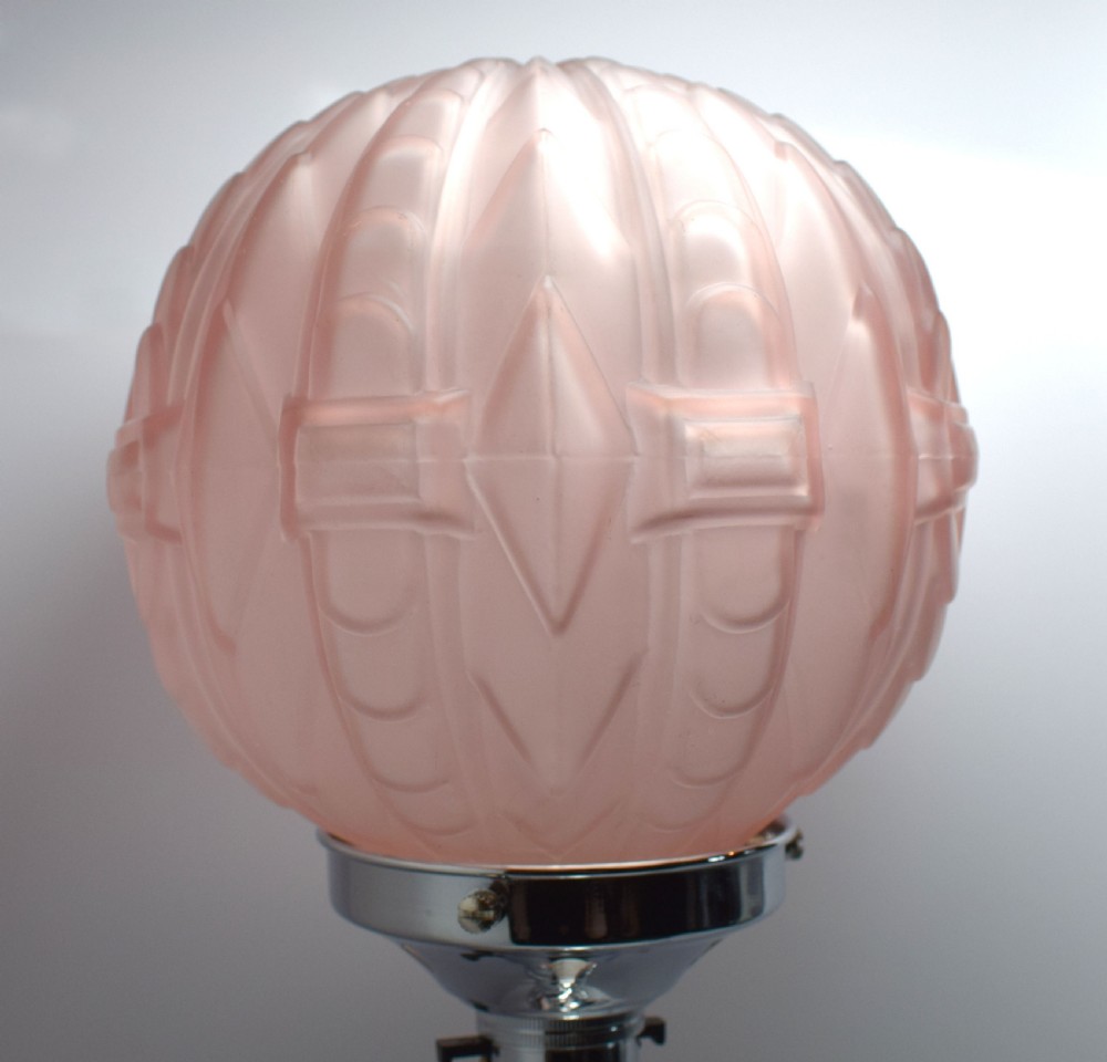 1930's Art Deco Tall Chrome Table Lamp View III